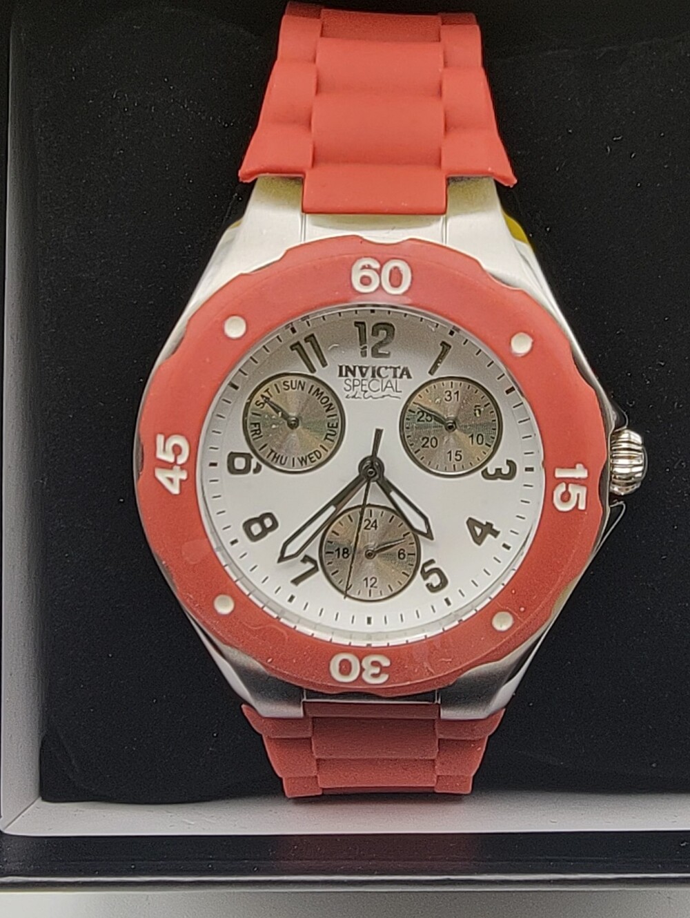 Invicta Angel Unisex Sport Watch - 38mm. Red & White 18789 Womens Stainless Case - Picture 3 of 11